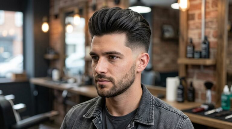 Long drop fade volume slick back