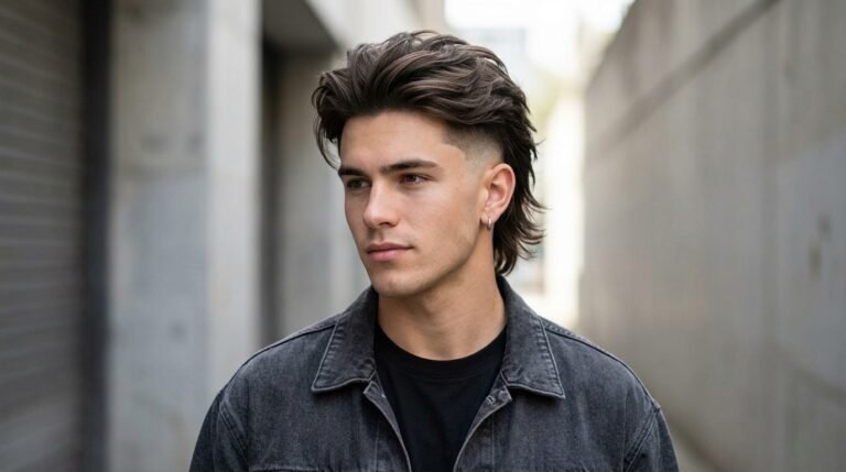Layered High Fade Mullet