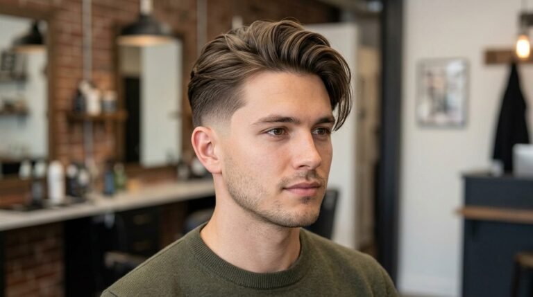 Low fade straight hair flow