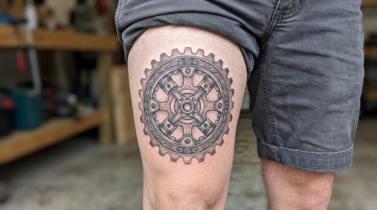 Mechanic Gear Tattoo