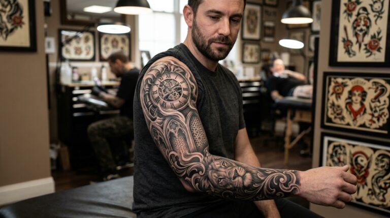 Men Full Sleeve Tattoo