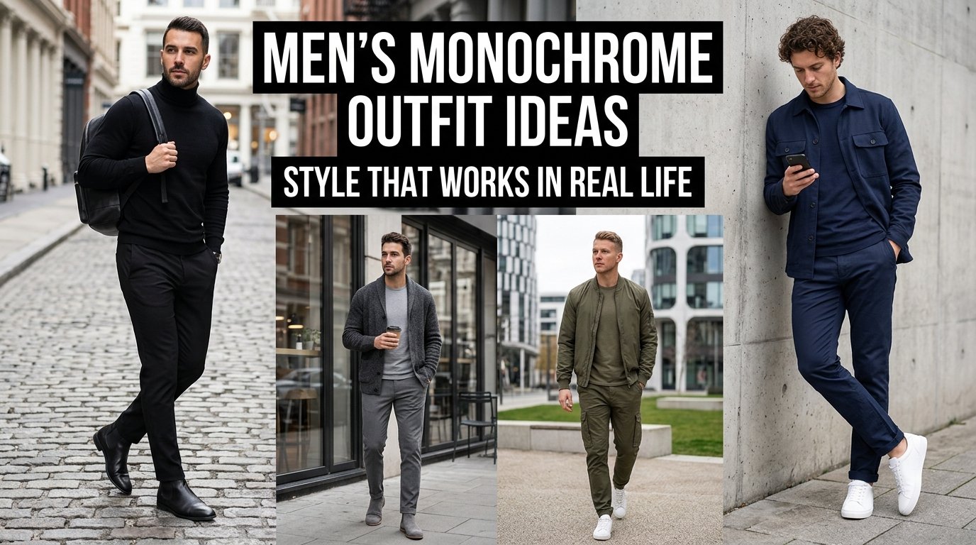 men monochrome outfit ideas