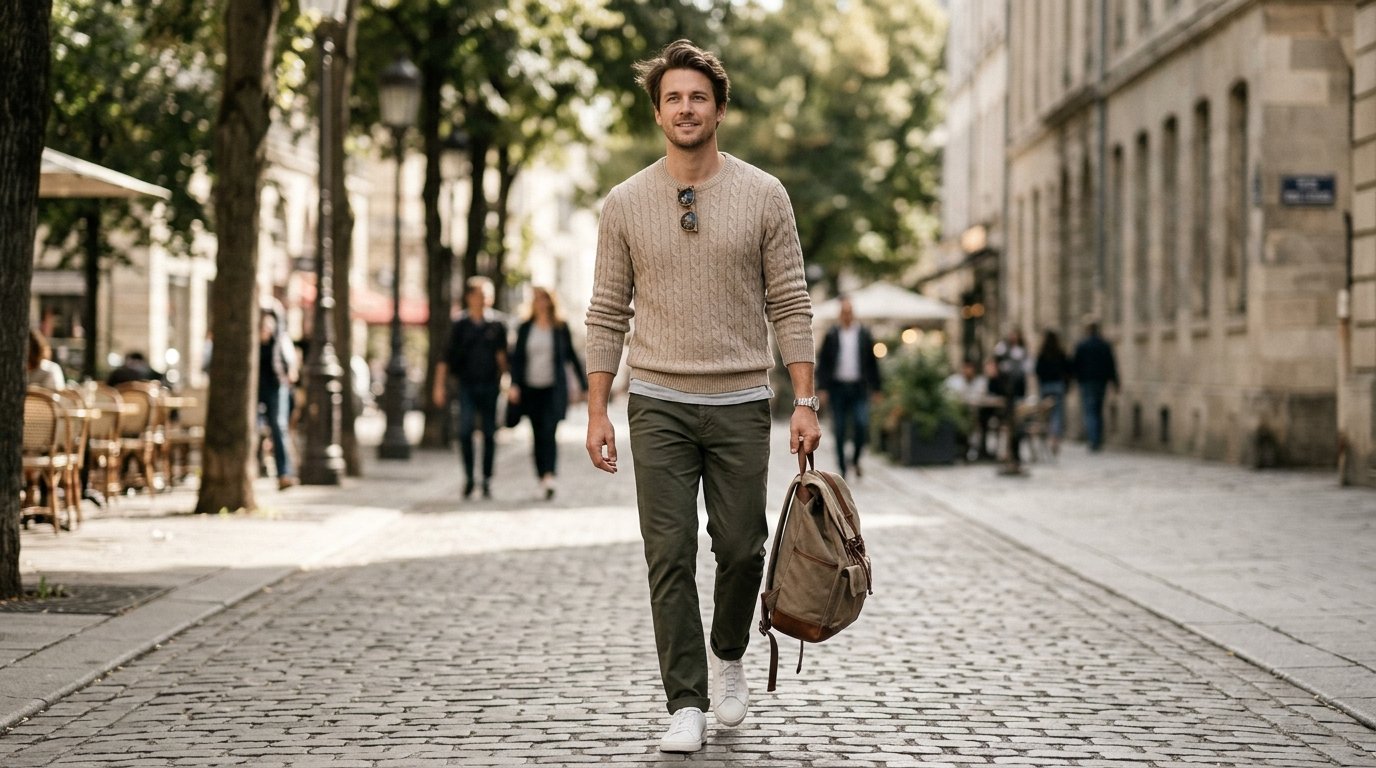 Neutral Aesthetic Men Outfit