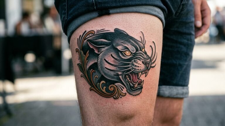 Panther Head Tattoo
