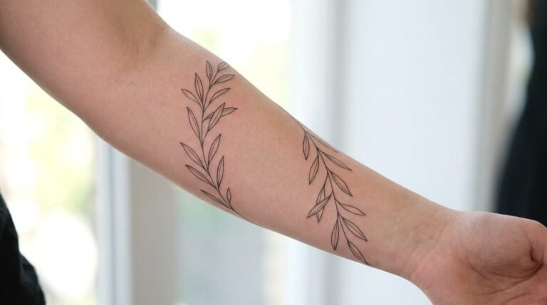 Minimal olive branch wrap