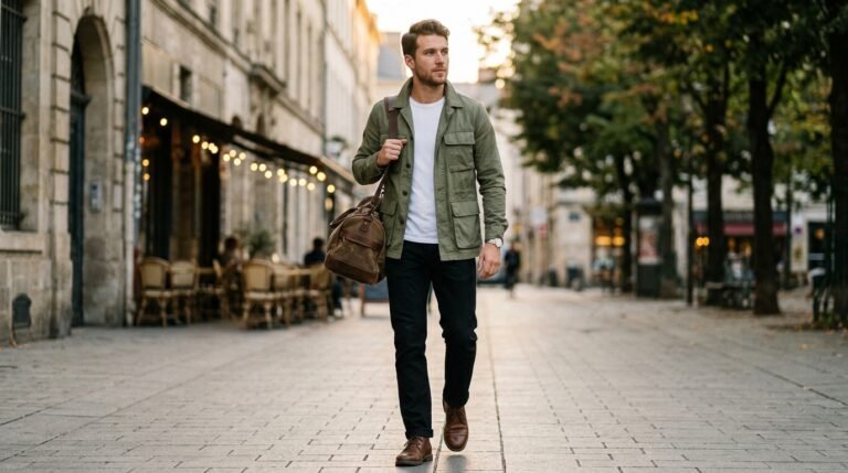 Transitional rugged summer outfit