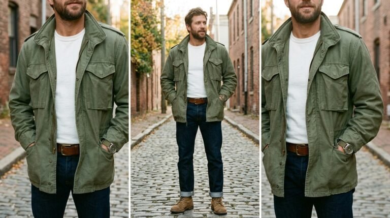 Olive Field Jacket Look