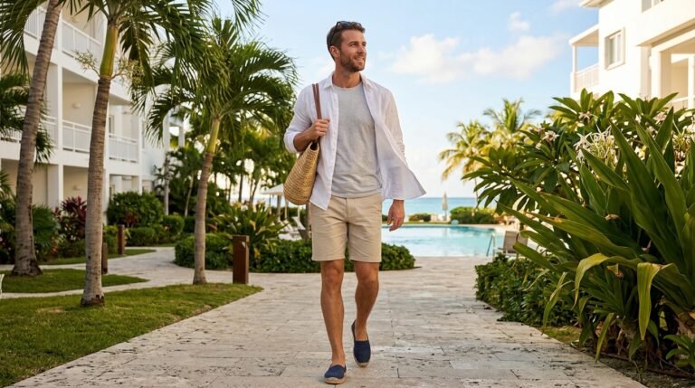 Resort vacation outfit men