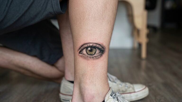 Realistic eye tattoo