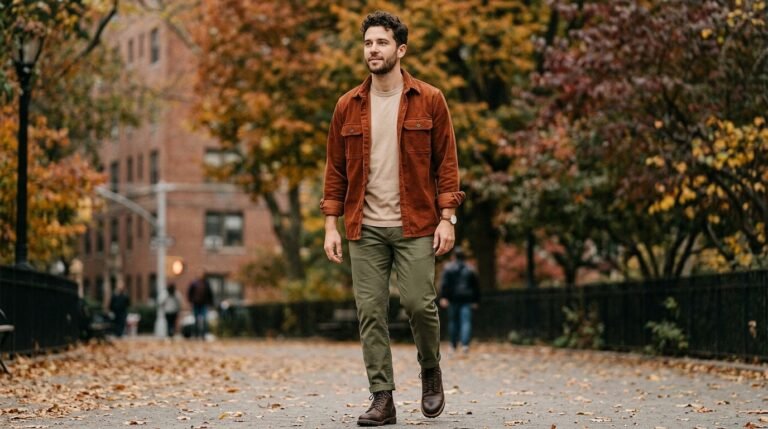 Earth tone layered outfit