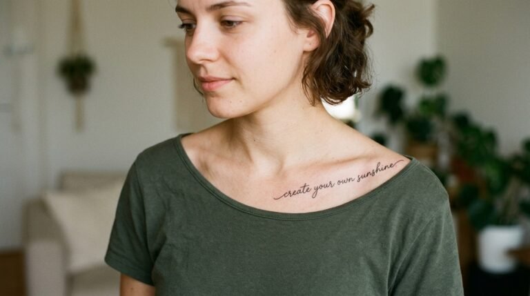 Script Chest Tattoo