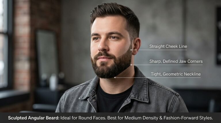 Angular beard lineup