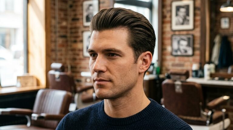 Scissor cut slick back