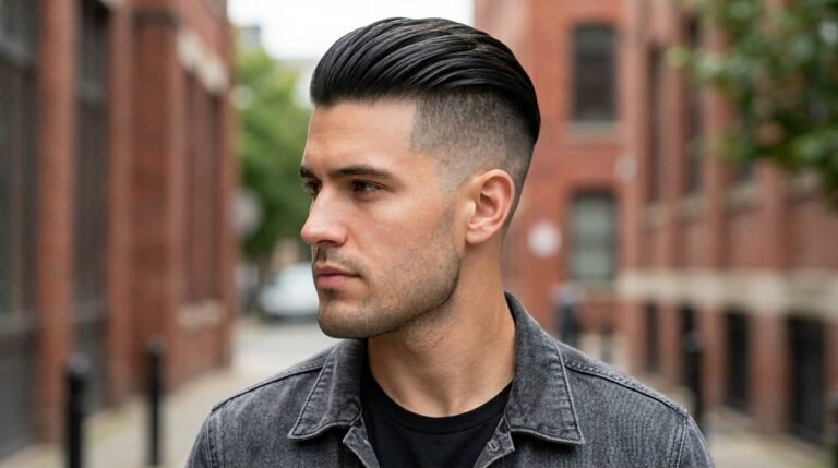 Medium undercut slick back