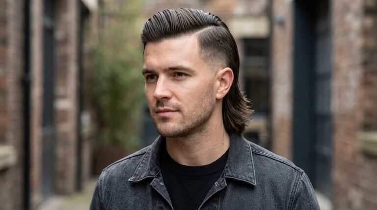 Slick Back Hard Part Mullet