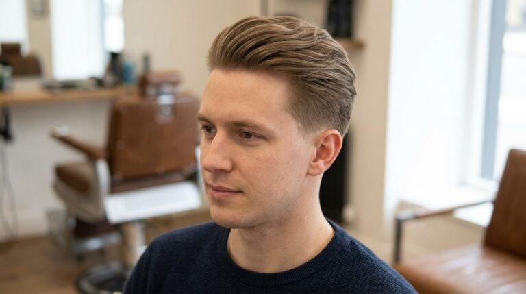 Soft taper flat hair slick back