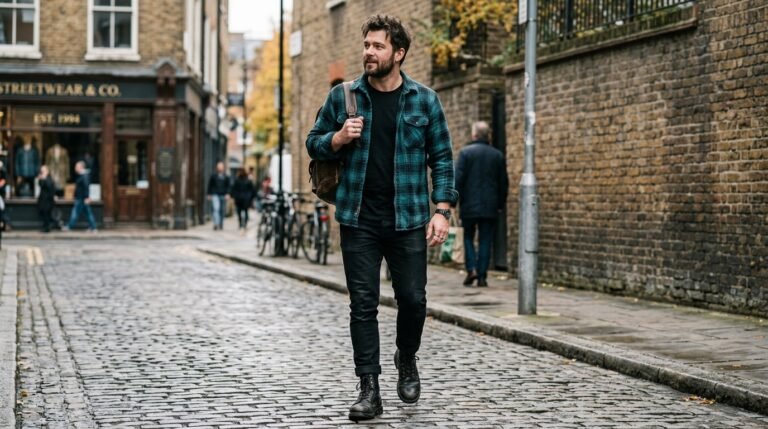 Teal rugged street look