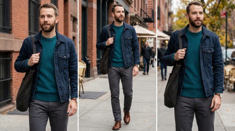 Men Teal Outfits