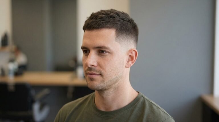 Textured buzz low fade