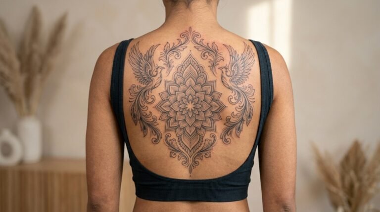 Ornamental Chest Tattoo