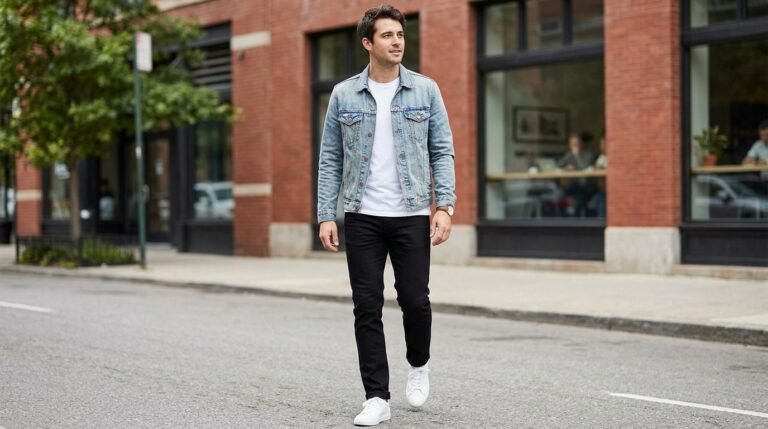  Clean casual denim layering