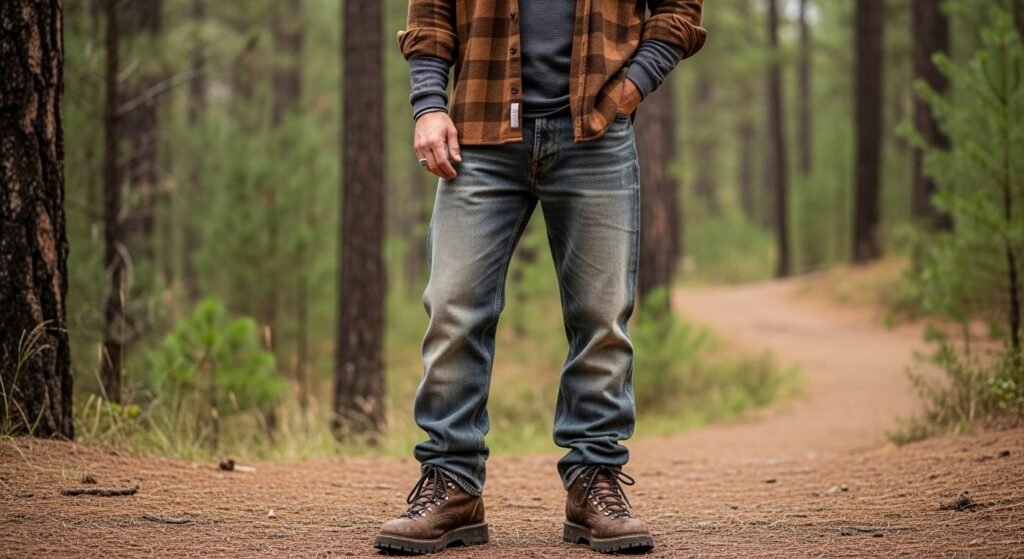 Rugged outdoor denim
