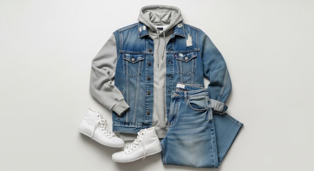 Layered casual stack
