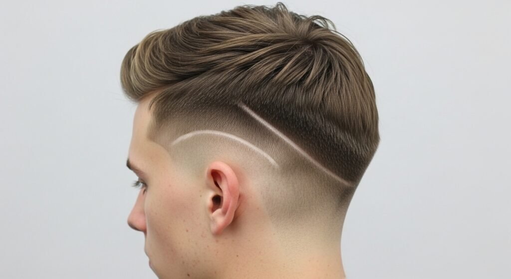 Drop Fade Burst Mullet