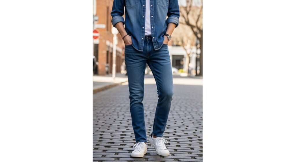 Double Denim Monochrome Outfit
