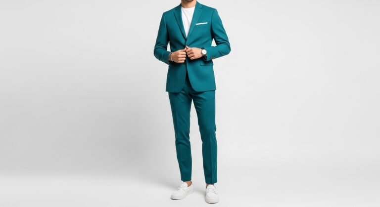 Teal monochrome look