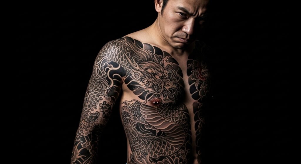 Realistic Samurai Portrait  tattoo