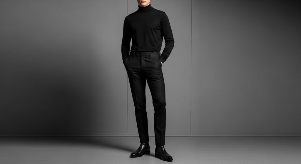 Black Monochrome Formal Outfit
