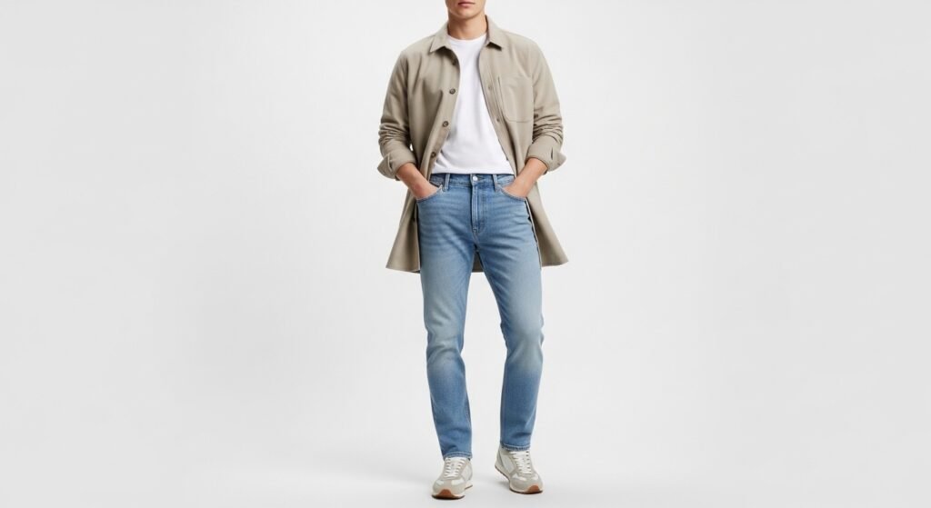 Layered neutral look