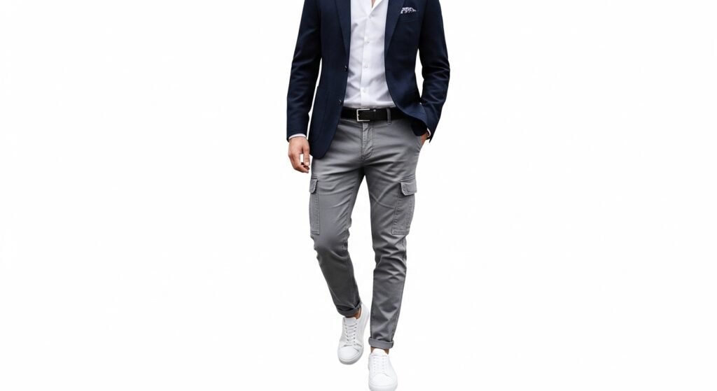 Smart casual cargo blazer look