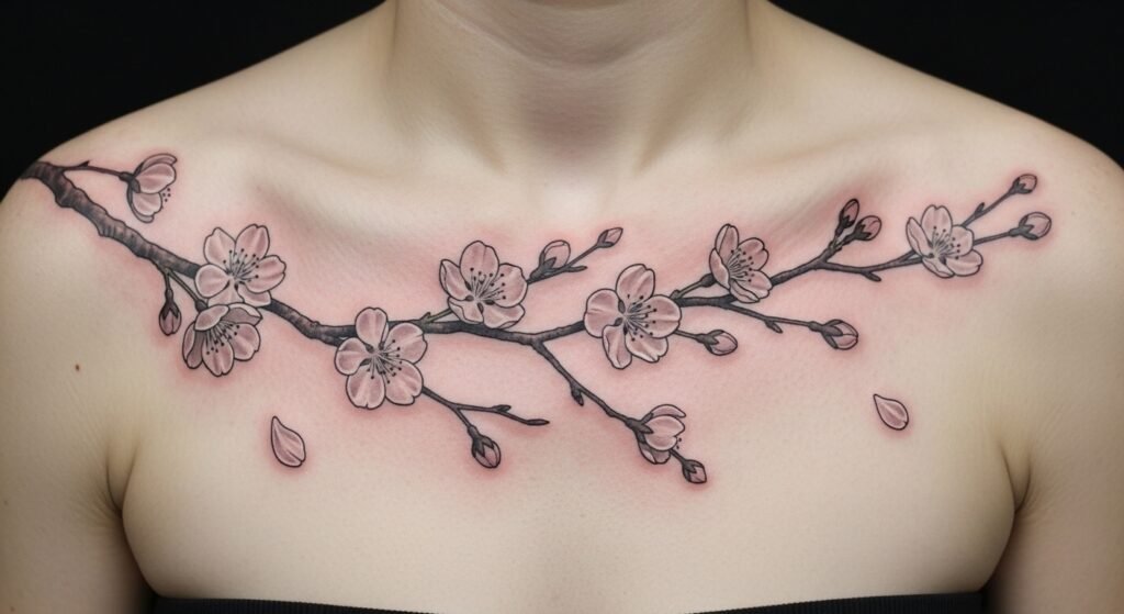Illustrative Cherry Blossom tattoo