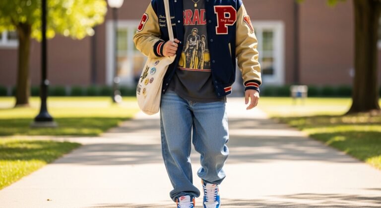 College streetwear fit