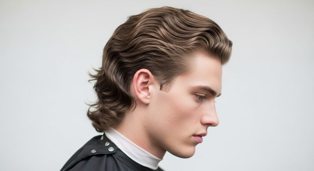 Wavy Flow Burst Fade Mullet