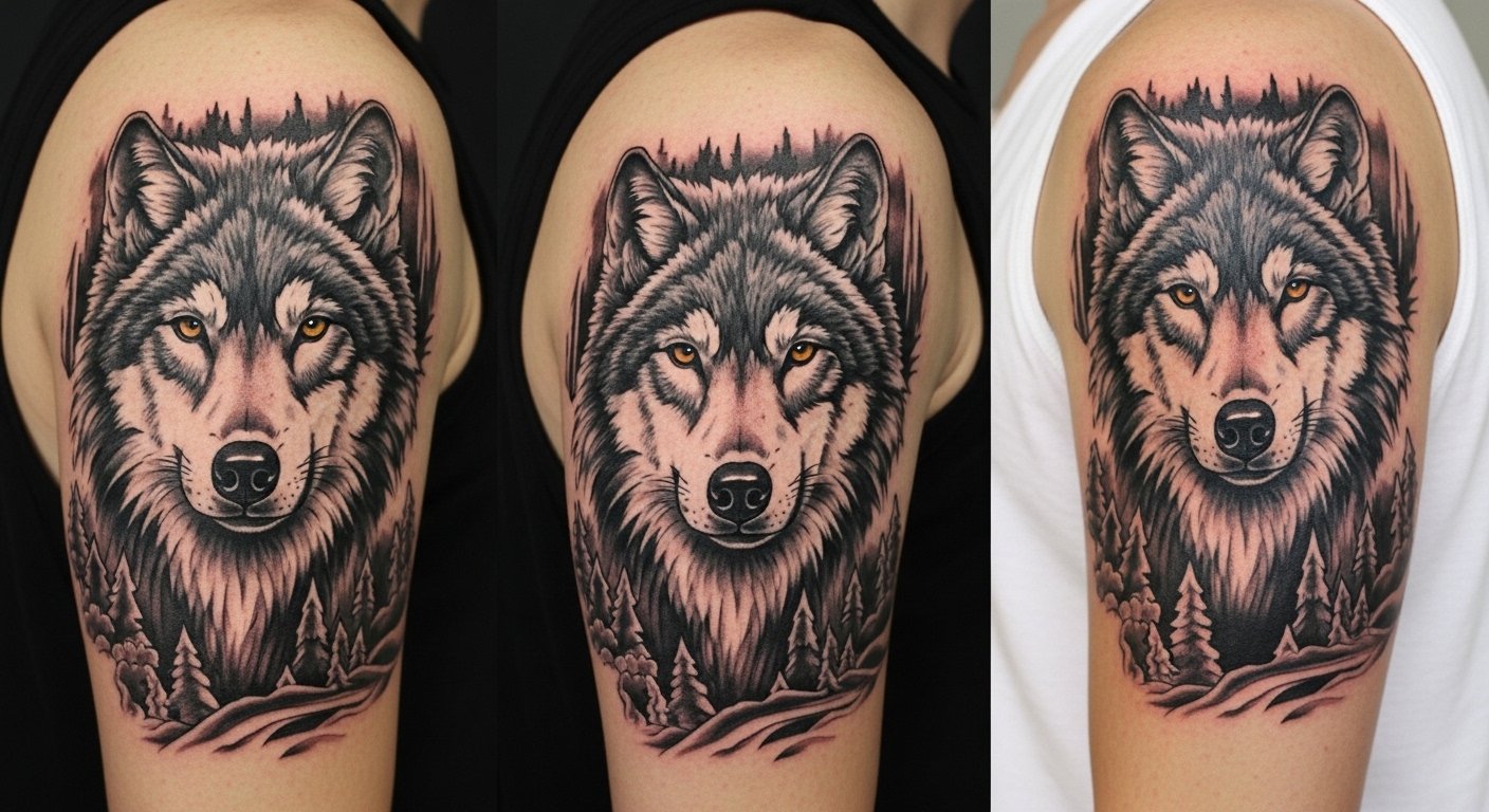 Men’s Wolf Tattoo Ideas