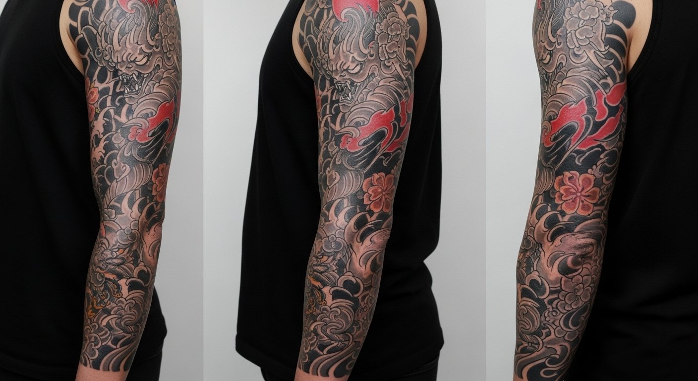 Men’s Japanese sleeve tattoo