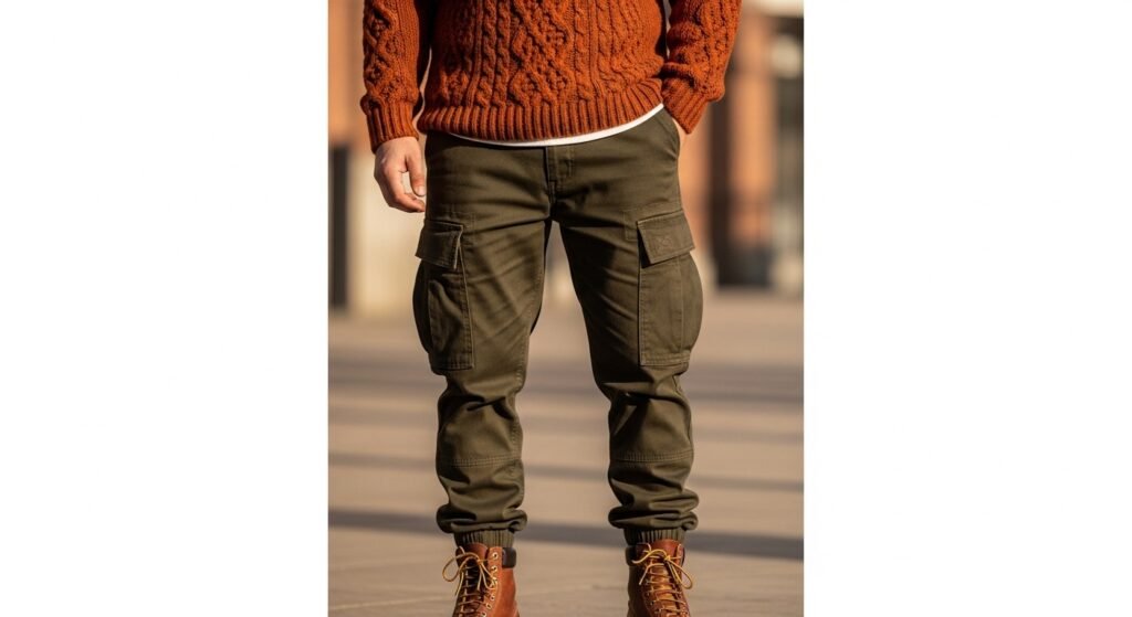 Warm tone cargo outfit