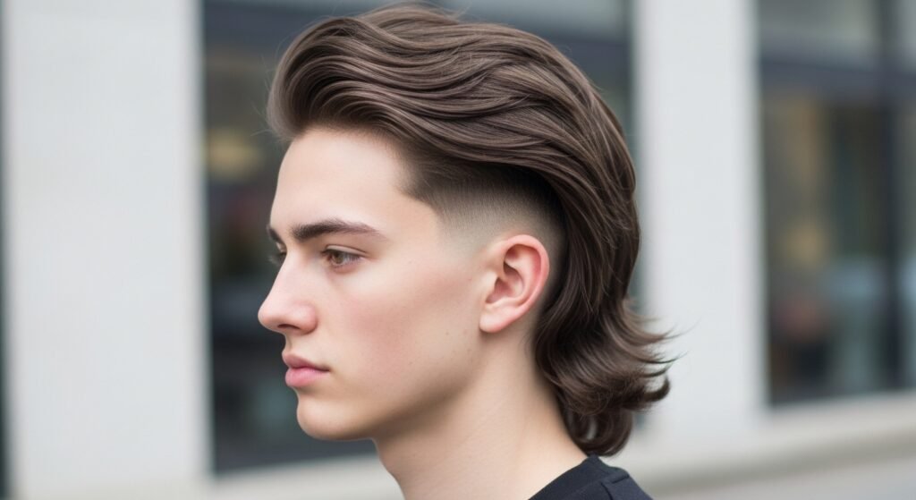 Soft Layered Burst Mullet