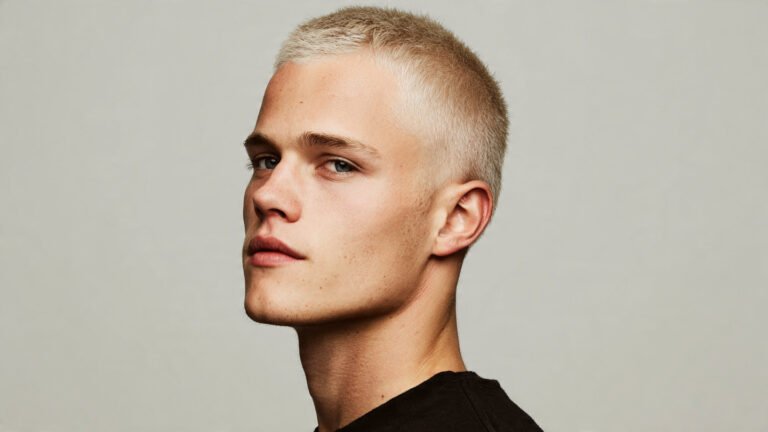 Blonde Buzz Cut with Skin Fade