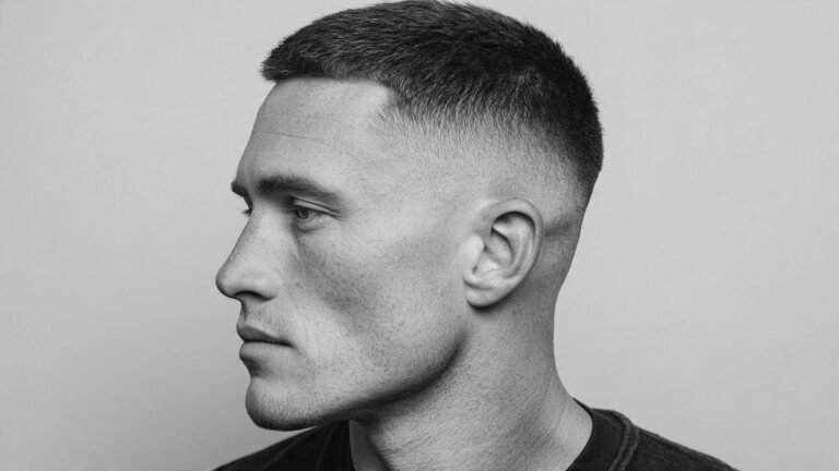 Textured Quiff With Mid Fade