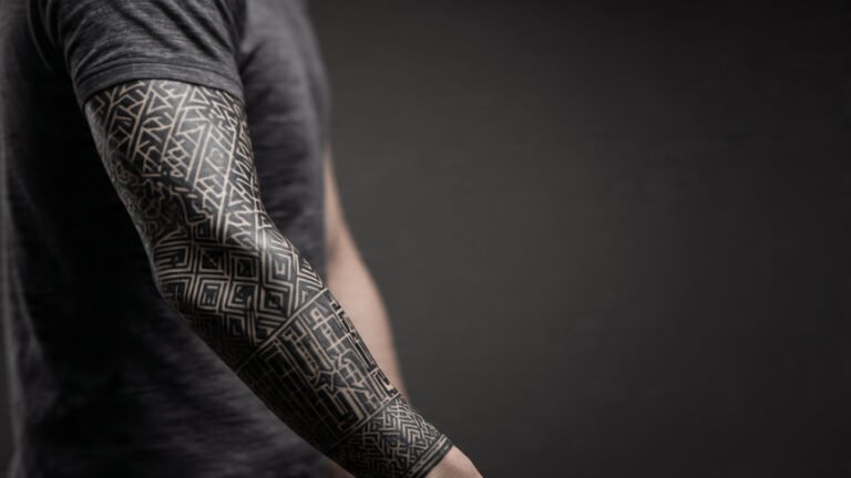 Geometric Blackwork Sleeve