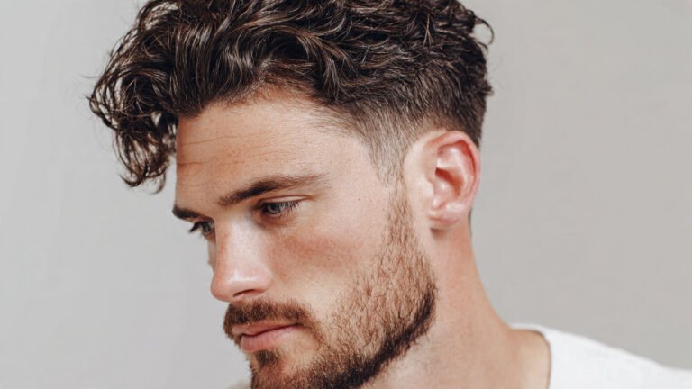 Grown-Out Burst Fade With Layered Top