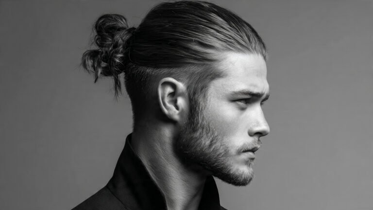 High Man Bun with Clean Undercut