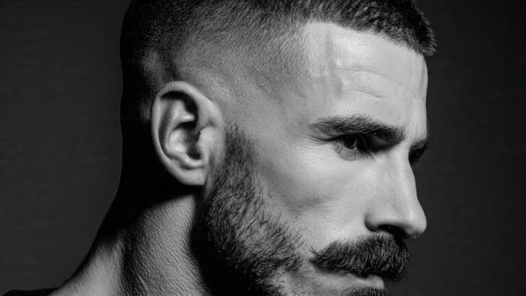 Horseshoe Mustache with Buzz Cut