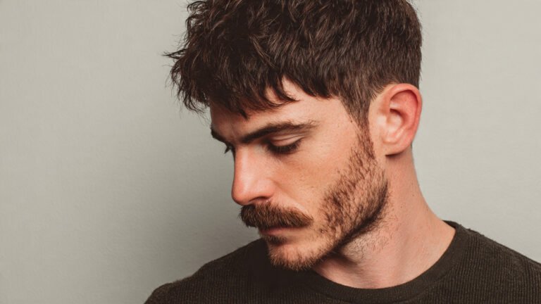 Light Mustache with Textured Crop