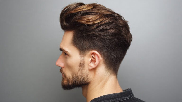 Long Tapered Cut with Light Brown Balayage