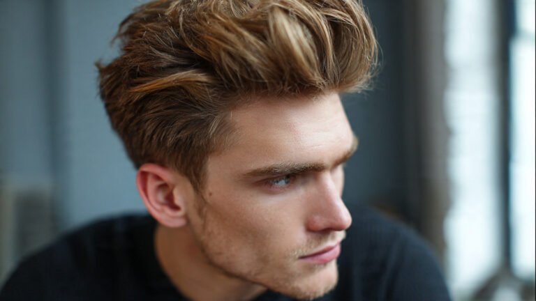 Messy Quiff With Low Fade